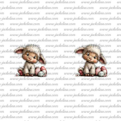 Ohrringe weiß mit Osterlämmchen