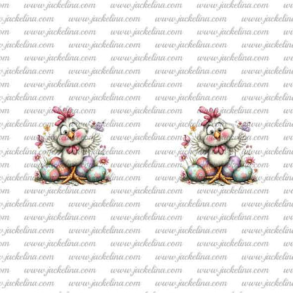 Ohrringe weiß mit Osterküken