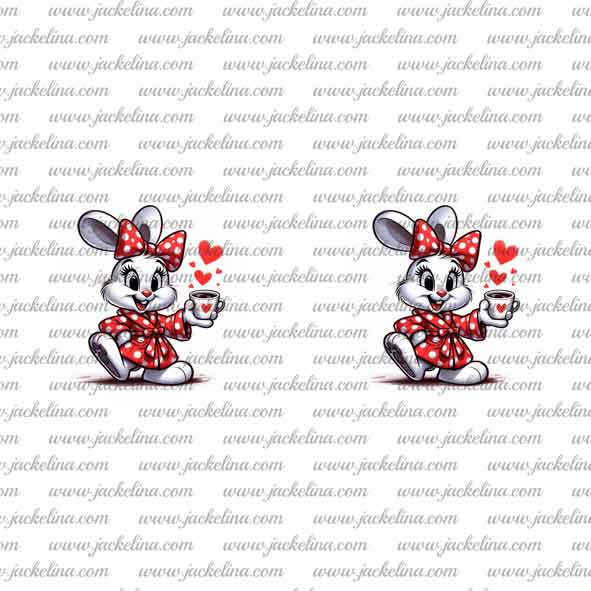 Ohrringe Hase mit roter Schleife