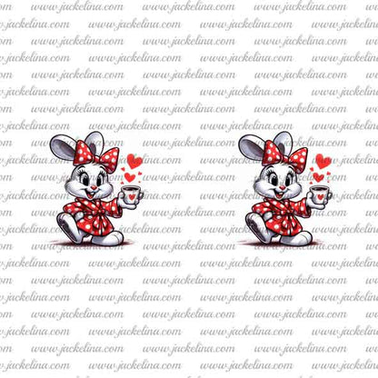 Ohrringe Hase mit roter Schleife