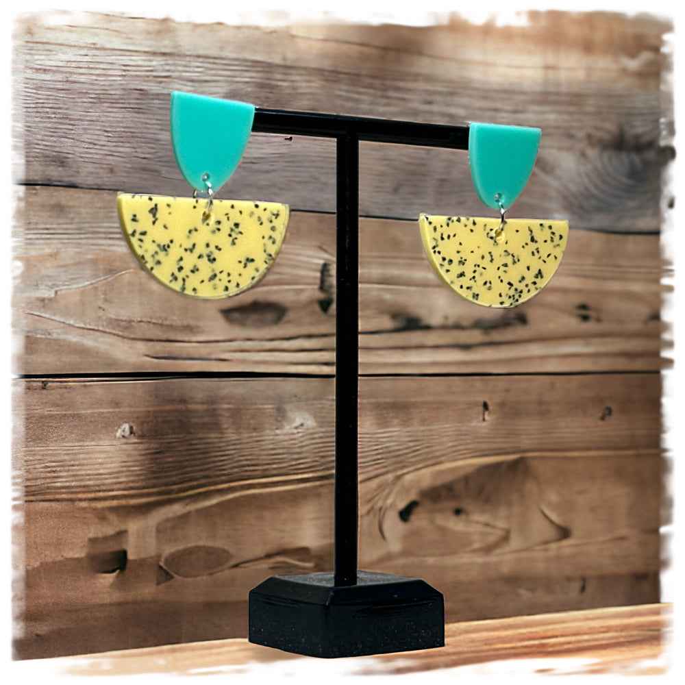 Ohrhänger mint/gelb