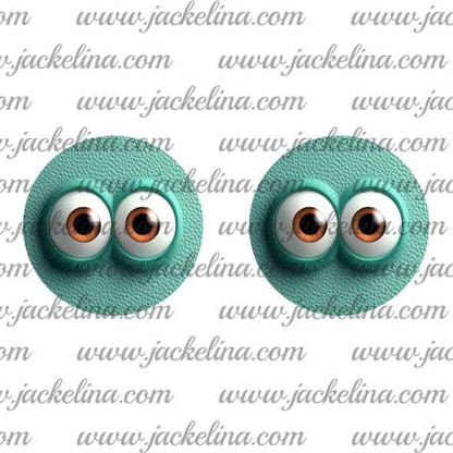 Ohrringe mint mit Augen