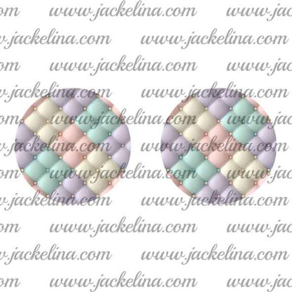 Ohrringe mit Muster in Pastelltönen