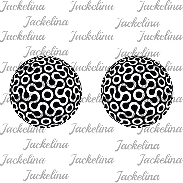 Ohrringe schwarz weiß gemustert