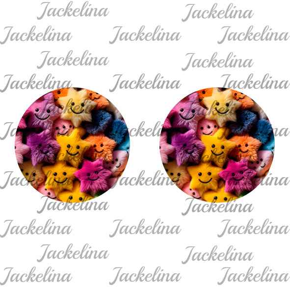 Ohrringe mit bunten Sternen