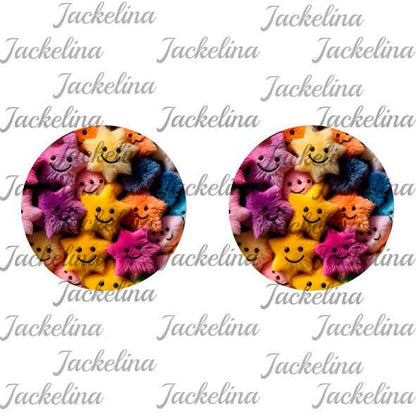 Ohrringe mit bunten Sternen