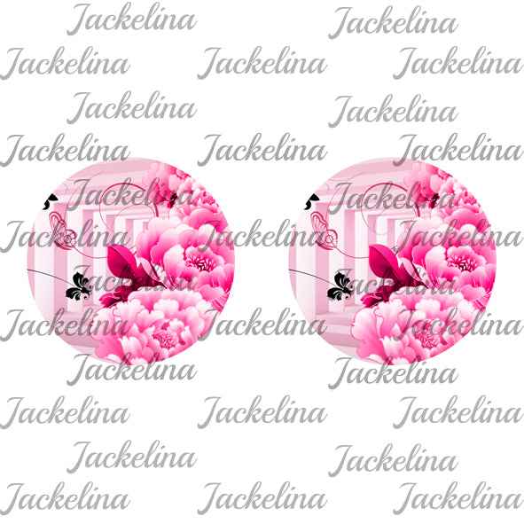 Ohrringe rosa mit rosa - pinken Blüten