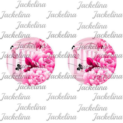 Ohrringe rosa mit rosa - pinken Blüten