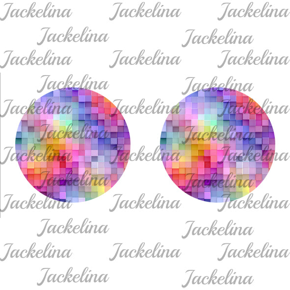 Ohrringe bunte kleine Pixel