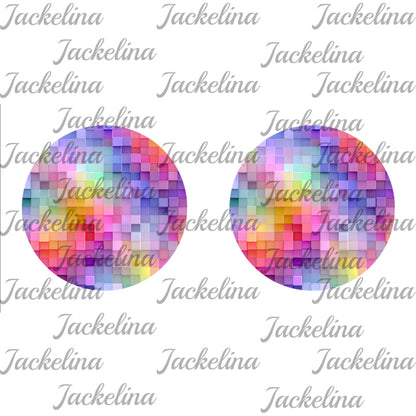 Ohrringe bunte kleine Pixel