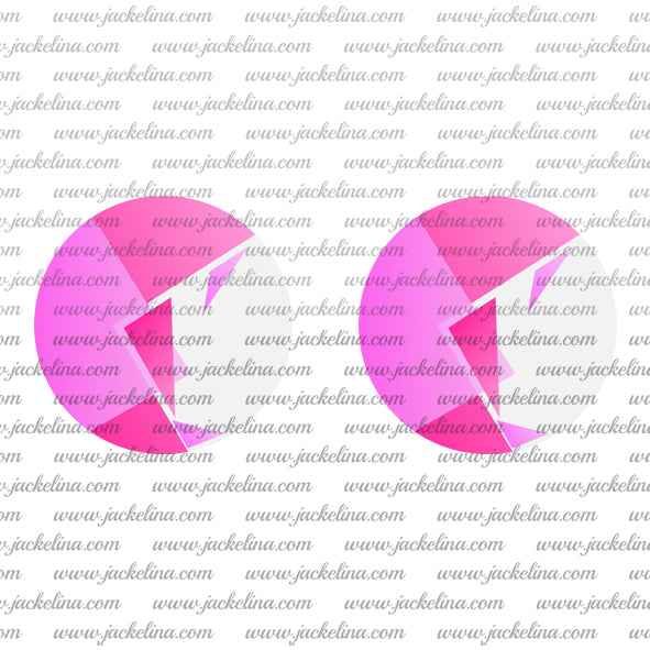 Ohrringe mit schwarzen und pinken Sechsecken