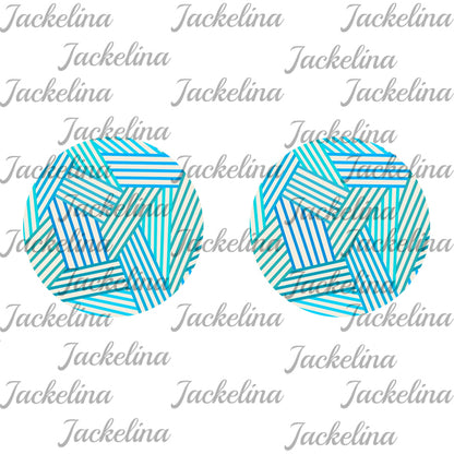 Ohrringe grün blau gestreift