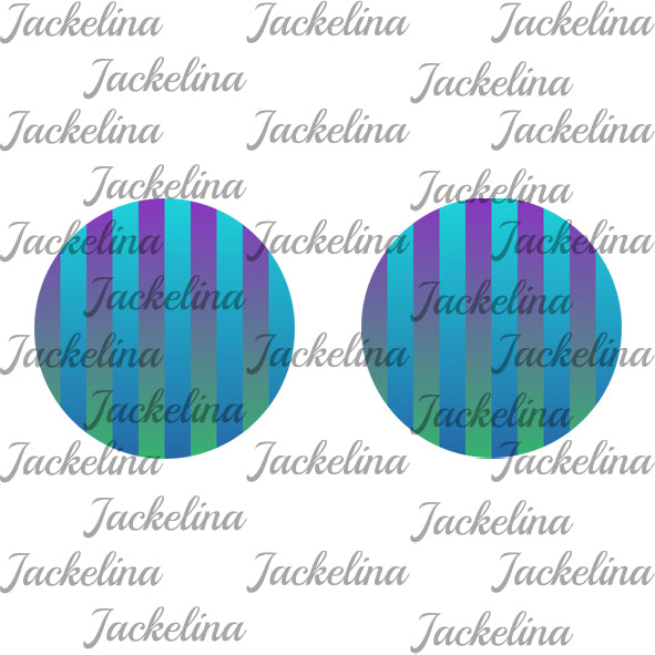 Ohrringe blau, grün, violett gestreift