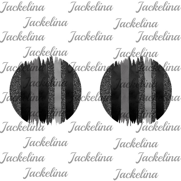 Ohrringe grau - schwarz gestreift