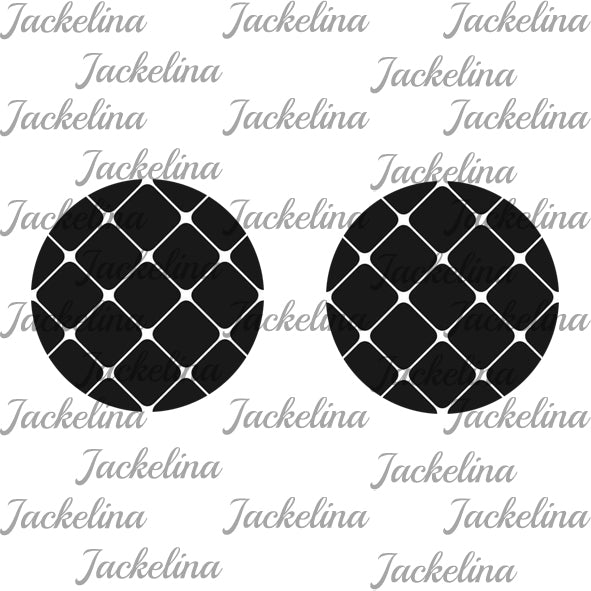 Ohrringe schwarz weiß kariert