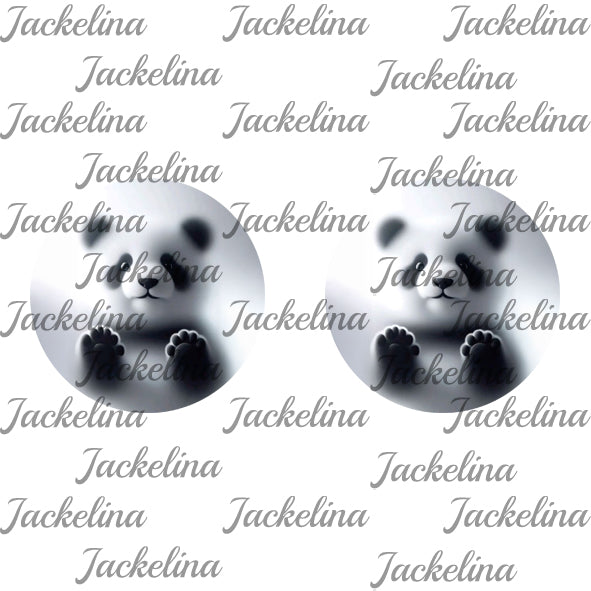 Ohrringe weiß mit Panda