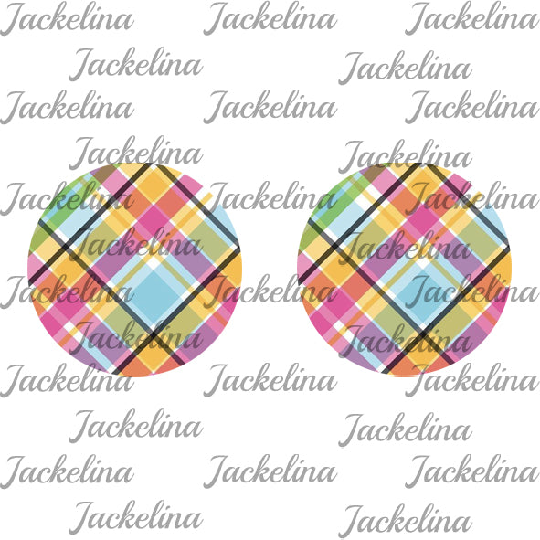 Ohrringe mehrfarbig kariert