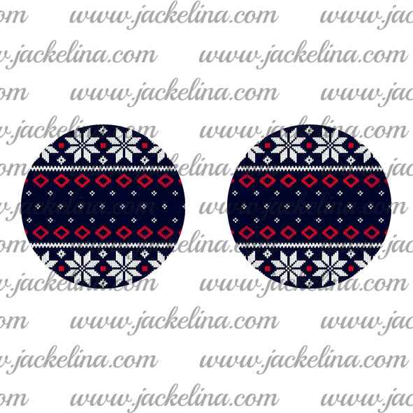 Ohrringe mit Norwegermuster