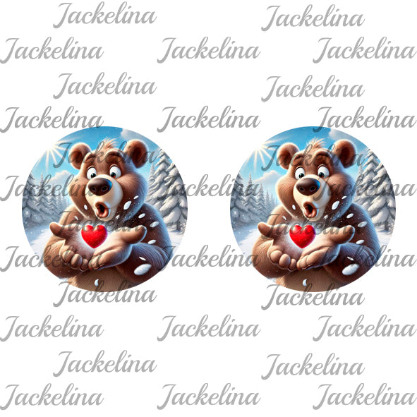 Ohrringe Bär mit Herz