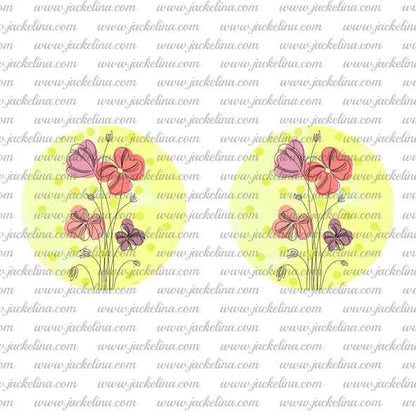 Ohrringe gelb mit bunten Blumen