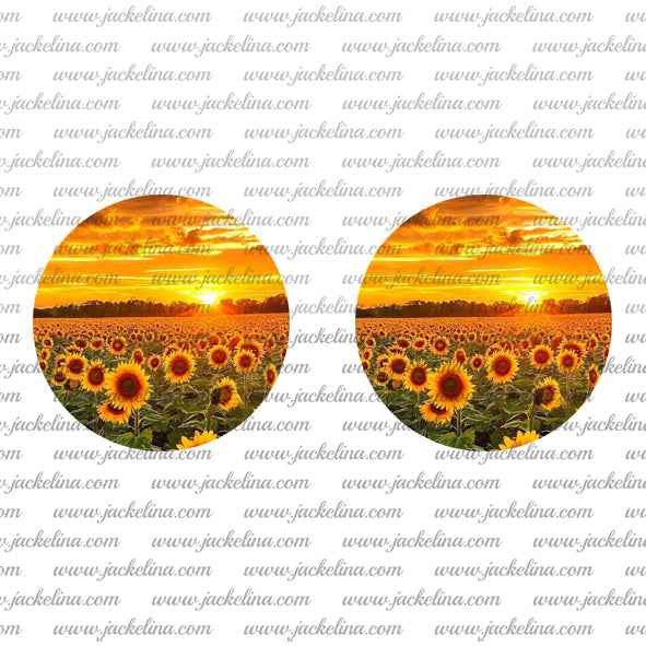 Ohrringe mit Sonnenblumenfeld