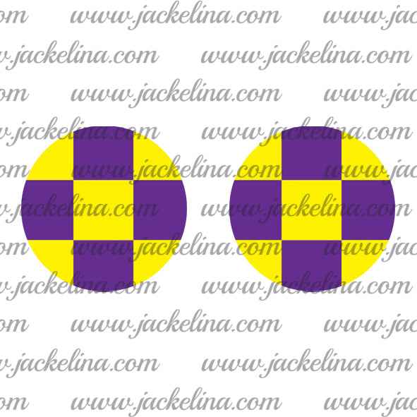 Ohrringe gelb lila kariert