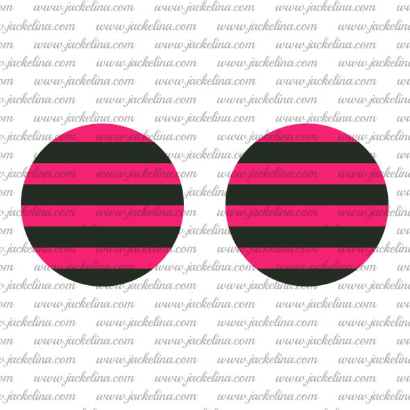 Ohrringe schwarz pink gestreift