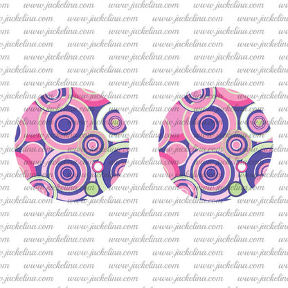 Ohrringe rosa und violette Ringe