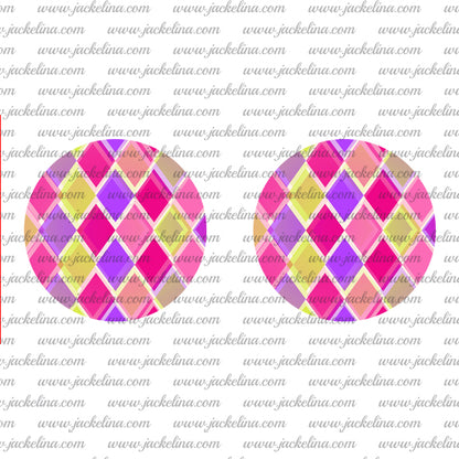 Ohrringe Rauten in pink, gelb und lila