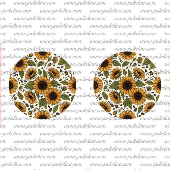 Ohrringe beige mit Sonnenblumen