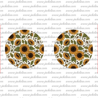 Ohrringe beige mit Sonnenblumen
