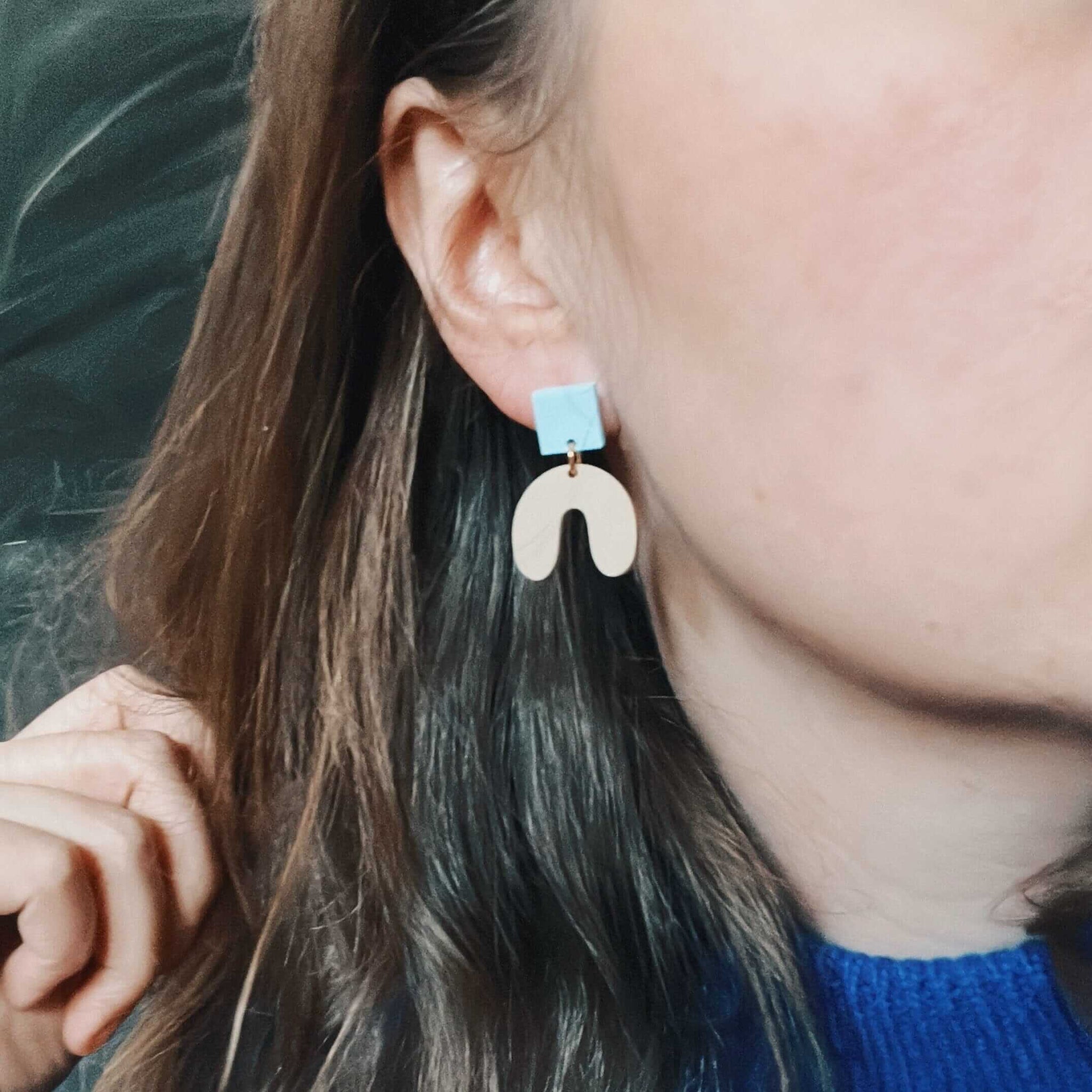 Rose Square Arch Bogen Ohrringe