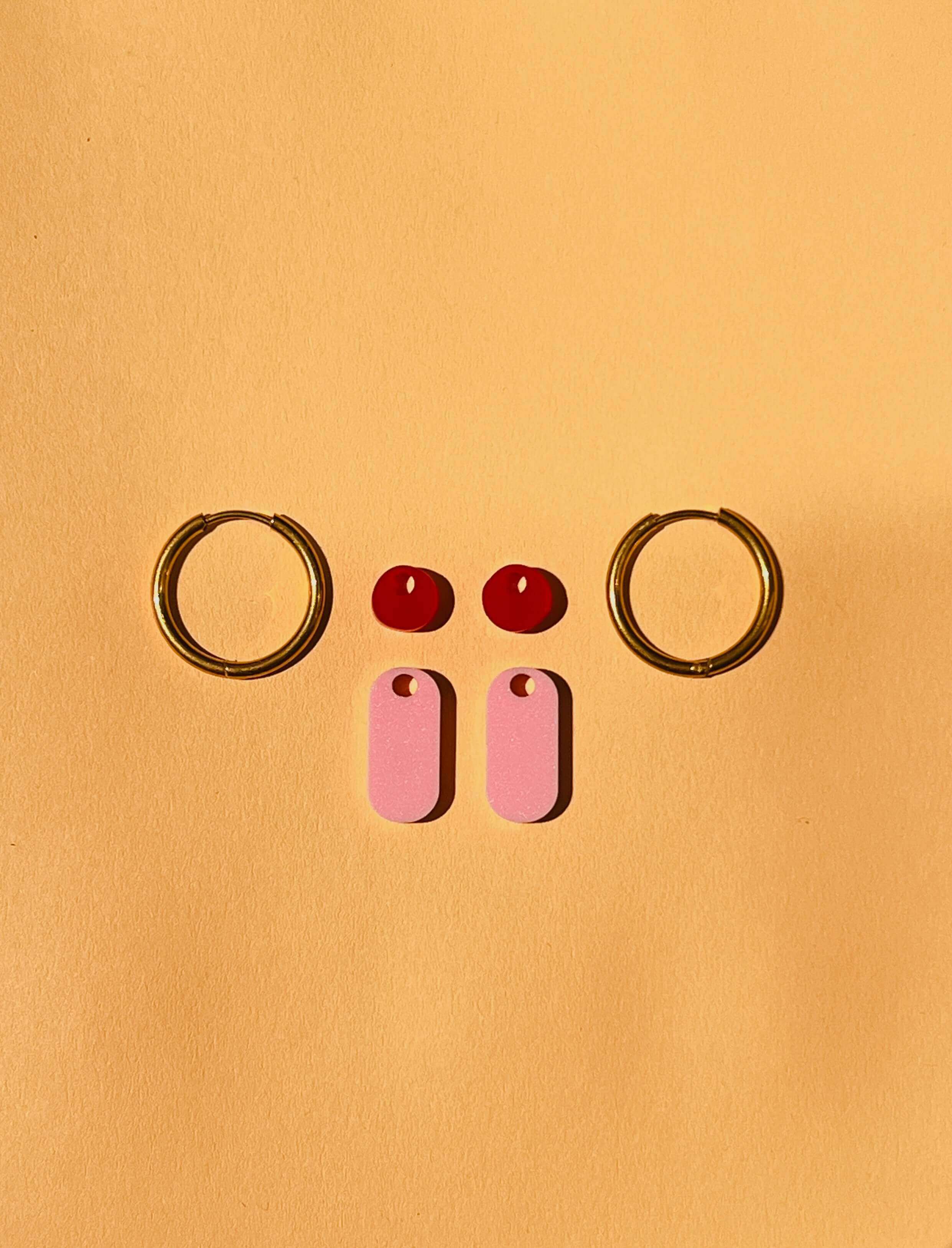 Dopamine Colors Creolen in grün/lila