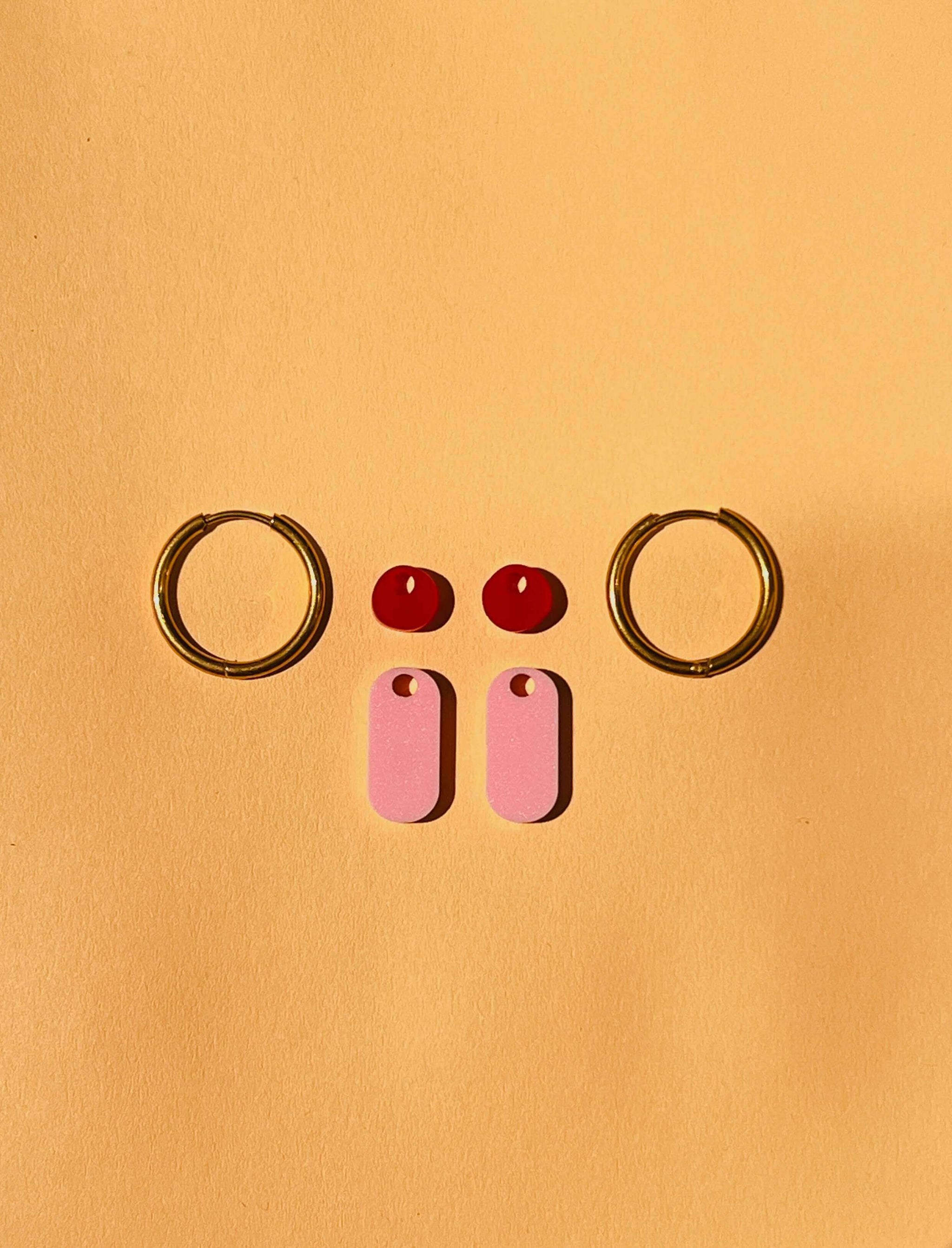 Dopamine Colors Creolen in grün/lila