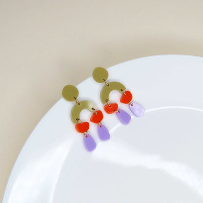 Ophelia Ohrringe in Orange Flieder