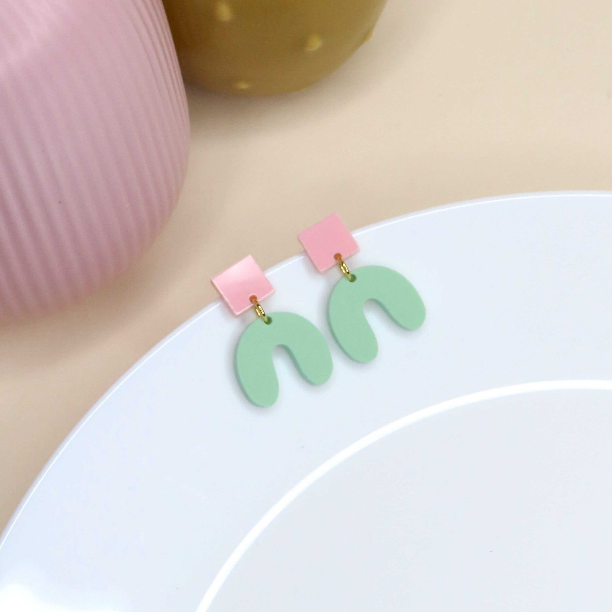 Rose Square Arch Bogen Ohrringe