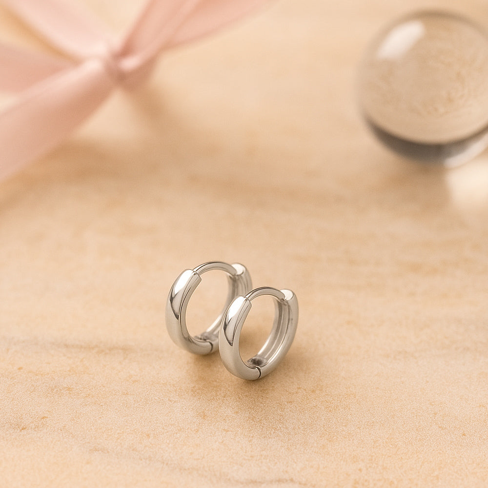 Ohrringe aus 925er Sterling-Silber, Mini-Creolen