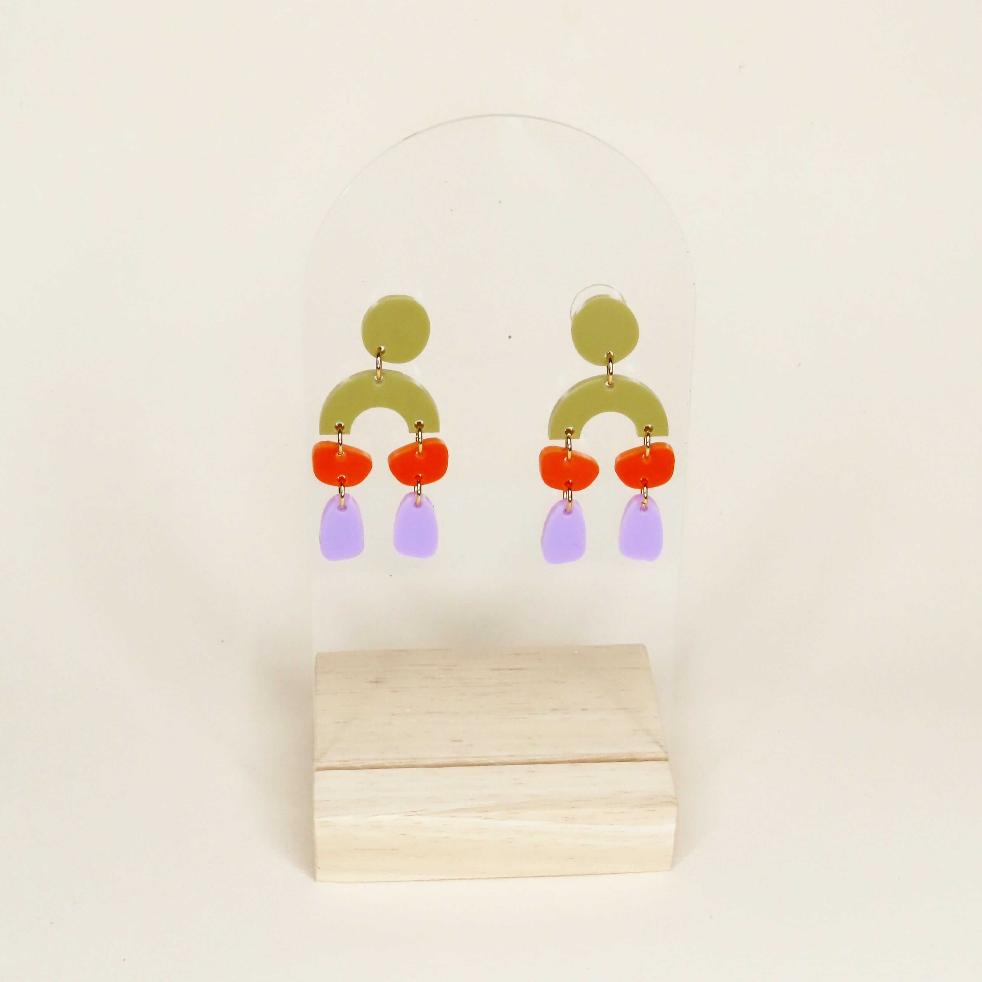 Ophelia Ohrringe in Orange Flieder