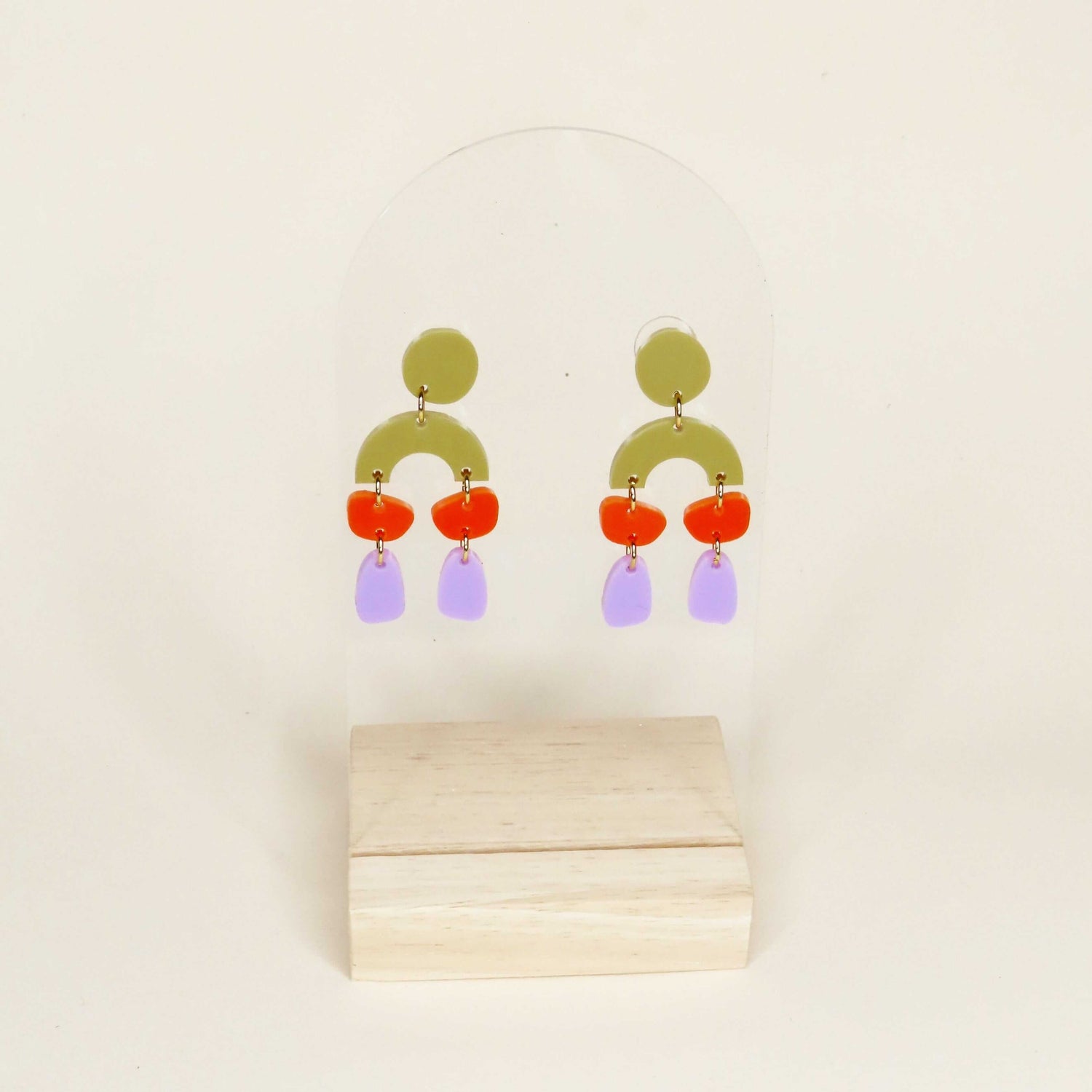 Ophelia Ohrringe in Orange Flieder