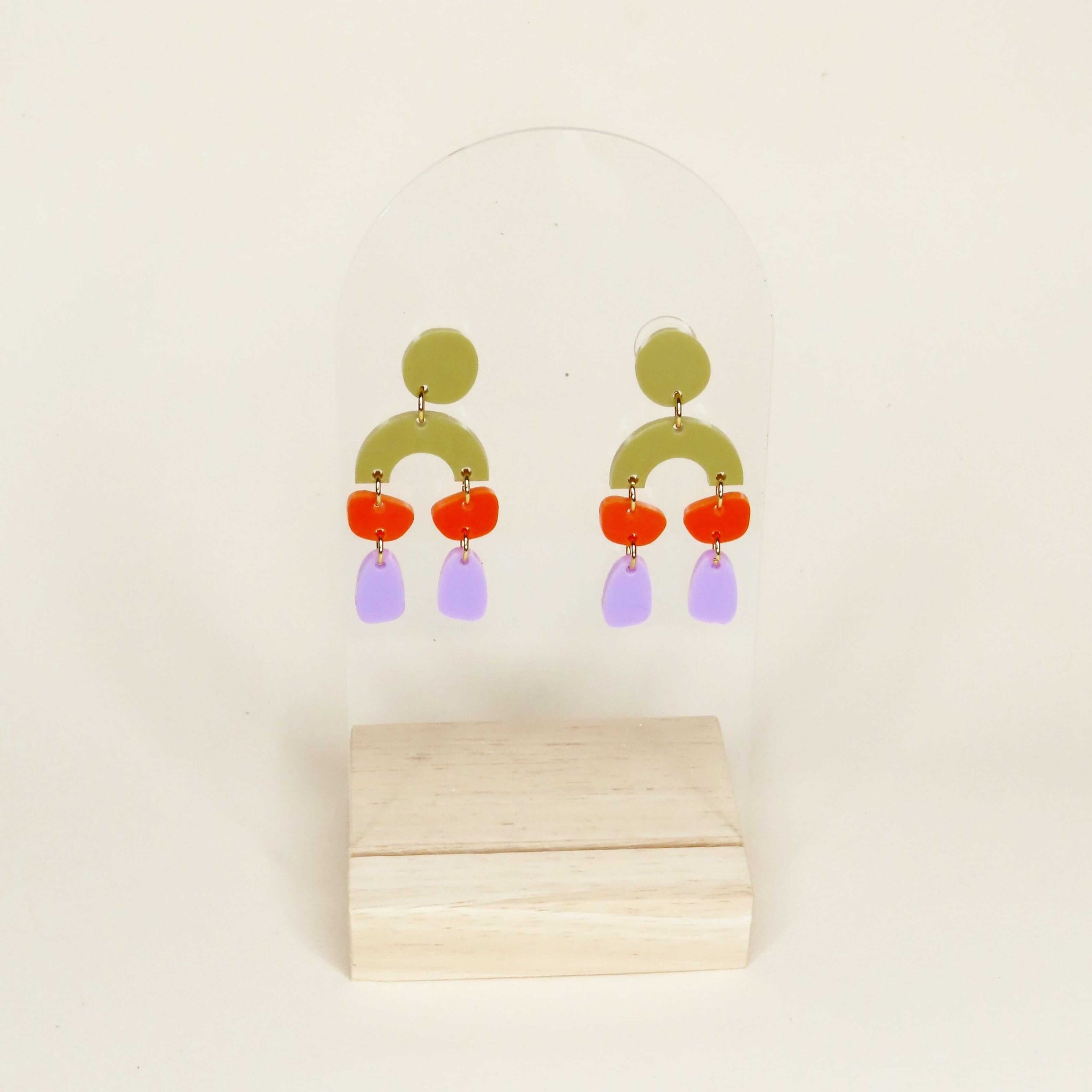 Ophelia Ohrringe in Orange Flieder